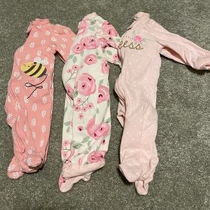 Bundle of 3 Newborn Zipper Onesies
